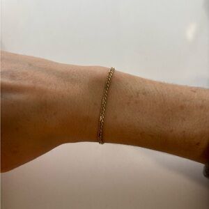 Elegant Gold-Tone Braided Chain Bracelet - Women's Jewelry